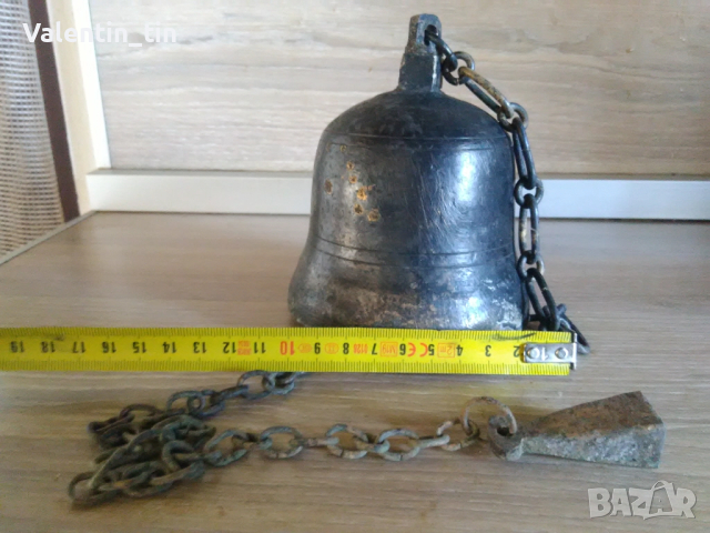 Стара масивна камбана от бронз ( месинг), снимка 4 - Антикварни и старинни предмети - 45286093