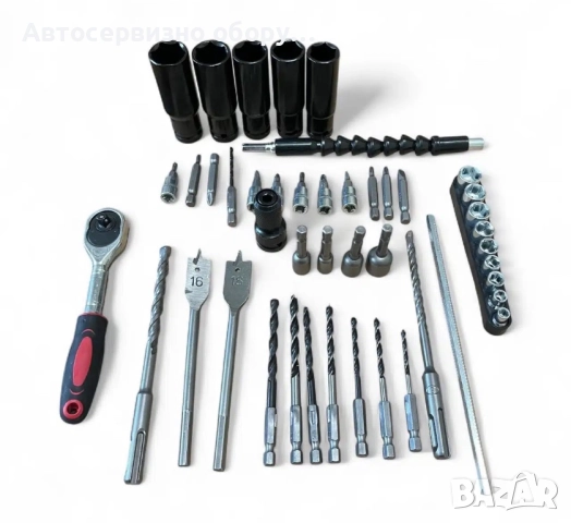 Комплект 7 в 1 акумулаторни инструменти 36V 10Ah с 4 батерии и куфар STAHLMAYER BLACK, снимка 12 - Куфари с инструменти - 51741595