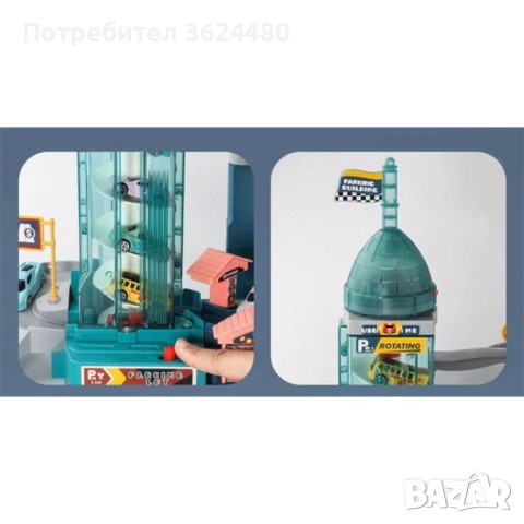 Детски паркинг с колички и Електрически Асансьор 4798, снимка 8 - Коли, камиони, мотори, писти - 53359162