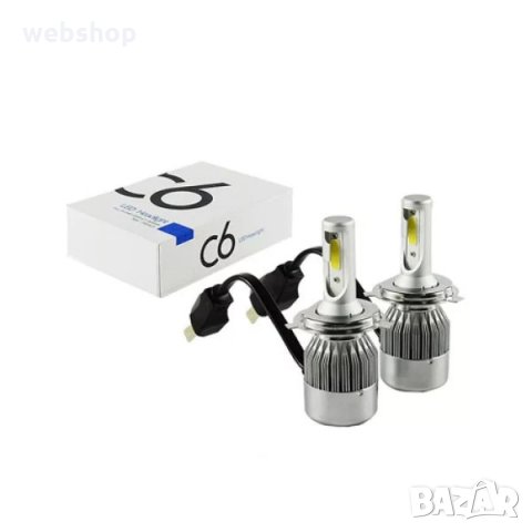 Комплект диодни крушки за фарове Led Headlight C6 H4, снимка 2 - Аксесоари и консумативи - 33932144