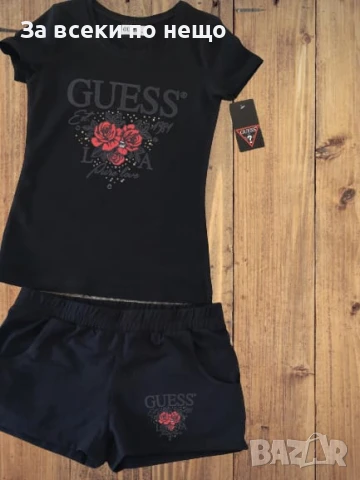 Guess Дамски Летен Комплект🔝Дамски Къс Спортен Екип Томи Хилфигер - Различни Модели Код LFS519, снимка 3 - Комплекти - 50744567