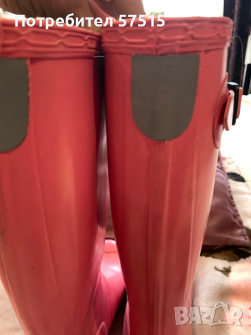 Hunter розови детски гумени ботуши, снимка 5 - Детски боти и ботуши - 36407252