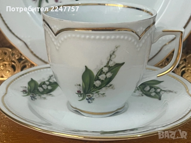 Троен сет порцелан Момина сълза, снимка 2 - Антикварни и старинни предмети - 54091750