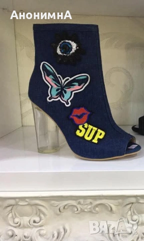 Дънкови обувки на ток Sergio Todzi