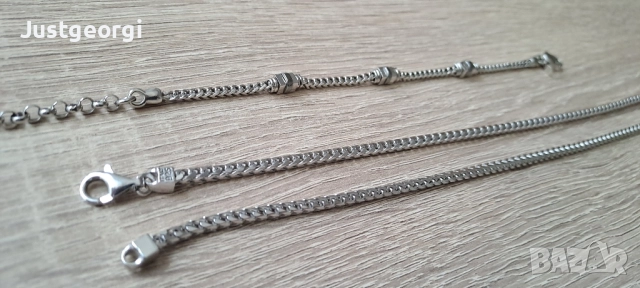 Мъжко сребърно колие и гривна 925, снимка 5 - Колиета, медальони, синджири - 51864552