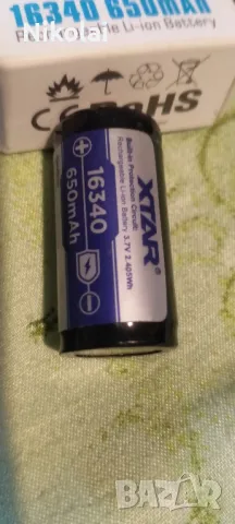 2бр нови презареждаеми батерий CR 123 A 3,7V със зарядно, снимка 2 - Батерии, зарядни - 49087925