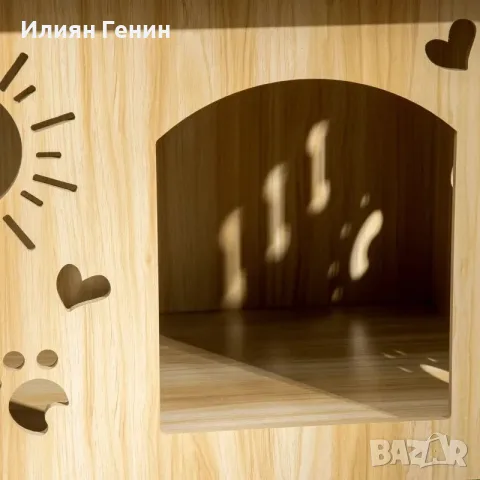 Кучешка къщичка PawHut, с вентилационни отвори, снимка 5 - За кучета - 55946385