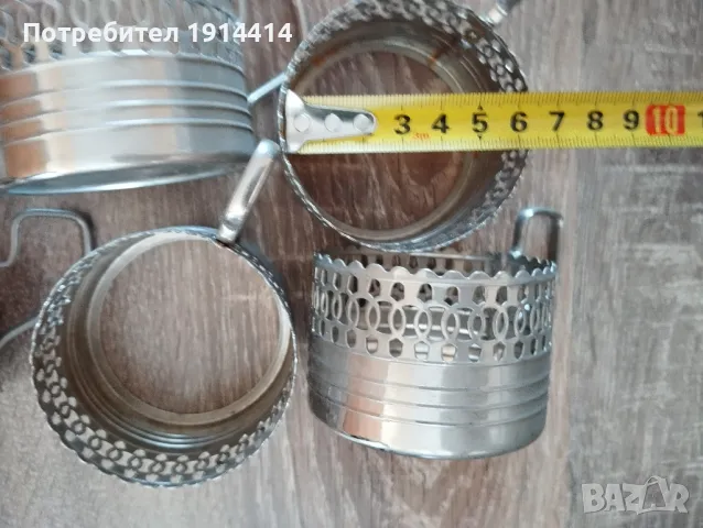 Метални поставки за стъклени чаши, снимка 6 - Чаши - 49756114