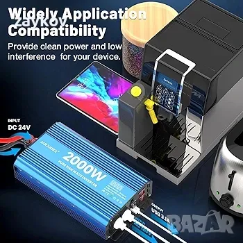 2000 вата чиста синусоидална инверторна мощност, снимка 4 - Друга електроника - 49046421