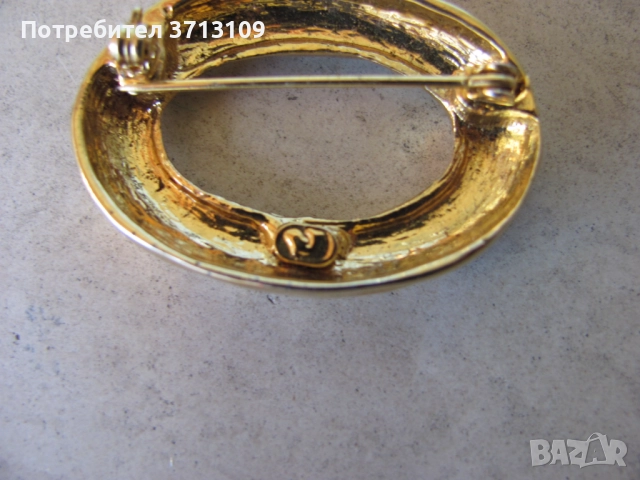 Красива Брошка с изумруди (смарагди ),цирконии,маркировка, снимка 5 - Други - 51668921