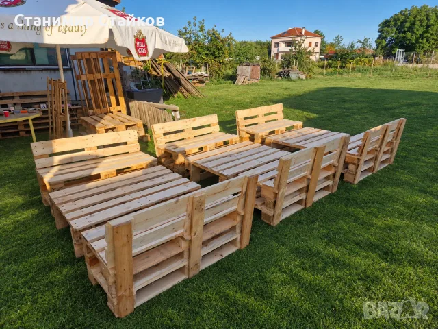 Пейки и маси от европалети, снимка 3 - Градински мебели, декорация  - 56503027