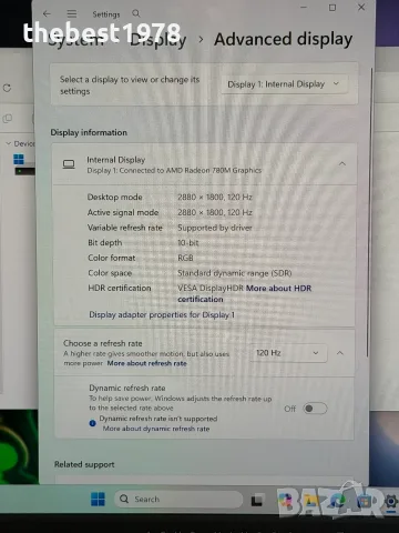 3k 120Hz OLED Asus 14s`Ryzen 9-8945HS/16GB LPDDR5/512GB SSD/Батерия 10ч/Harman Kardon, снимка 9 - Лаптопи за работа - 55947039