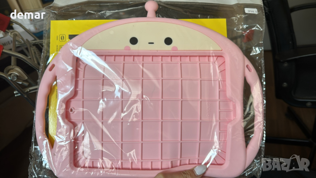 Aolcev Калъф с протектор за екран за iPad 9-то поколение 10.2 инча 2021/2020, розов, детски, снимка 8 - Калъфи, кейсове - 44737795