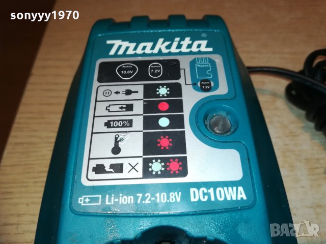 makita dc10wa 7.2-10.8v li-ion charger-внос switzerland, снимка 7 - Винтоверти - 29592342