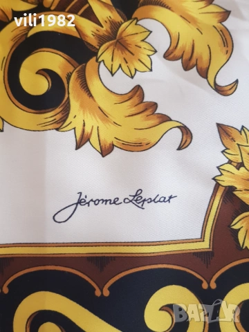 Дамски шал Jerome Leplat стил Barocco Versace, снимка 5 - Шалове - 54049391