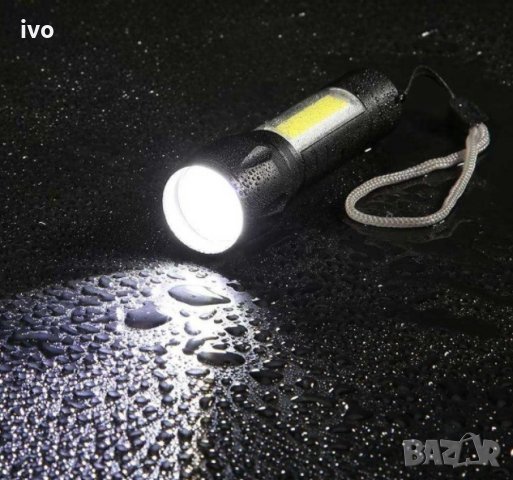 Фенер с COB LED светлина 3 режима на работа , USB зареждане + кутийка, снимка 6 - Къмпинг осветление - 33913910