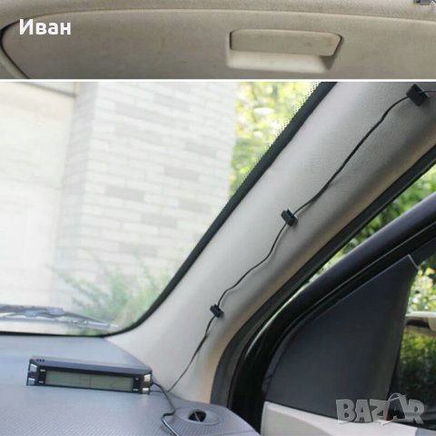 Черни пластмасови самозалепващи държач държачи за кабел на смартфон телефон таблет и други, снимка 5 - USB кабели - 31563908