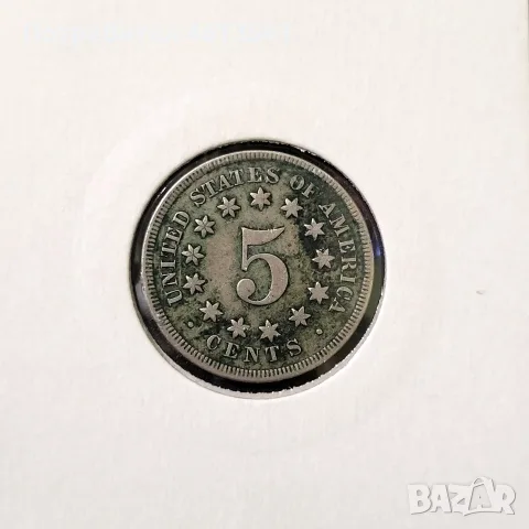 САЩ 5 цента 1869г , снимка 2 - Нумизматика и бонистика - 56441258