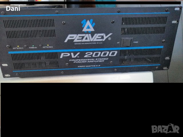 Професионален стерео усилвател Peavey PV2000 - 2000вата, снимка 1 - Ресийвъри, усилватели, смесителни пултове - 37983666