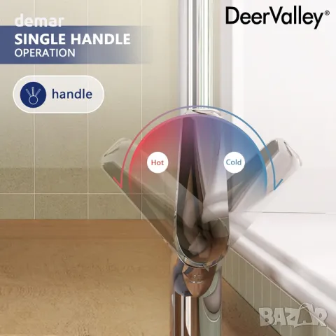 DeerValley Waterfall Кухненски кран за мивка с една дръжка и издърпваща се пръскачка с 3 режима  , снимка 2 - Други стоки за дома - 47755081