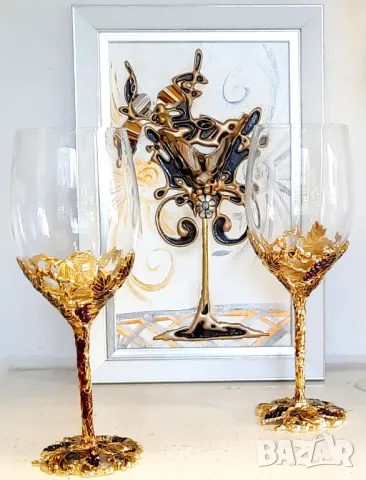 Уникален подарък с икона Св. Николай и бутиков, винен сет, снимка 6 - Подаръци за имен ден - 48175155