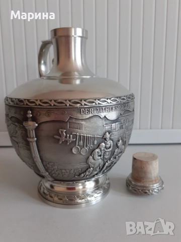 Комплект за ракия от калай Antik*Vintage  #87, снимка 8 - Антикварни и старинни предмети - 51564039