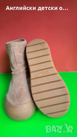 Английски детски ботуши естествена кожа-ZARA , снимка 7 - Бебешки боти и ботуши - 42907638
