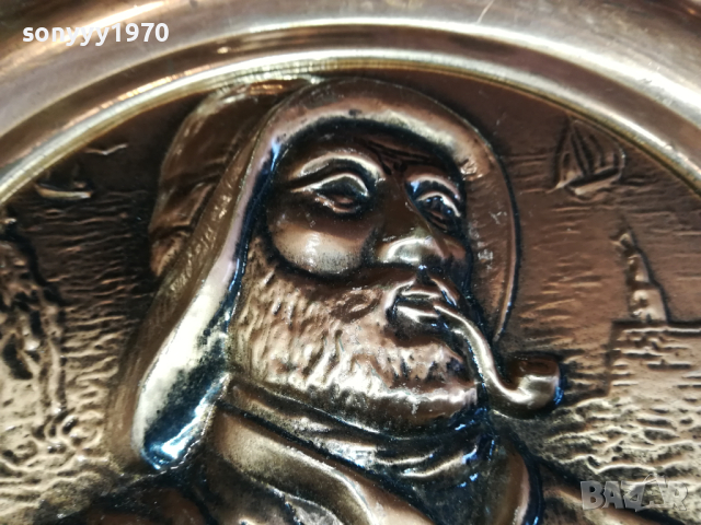 ХЕМИНГУЕЙ-МЕДНА КАРТИНА ОТ ФРАНЦИЯ 32СМ-АНТИКА 1703241431, снимка 8 - Антикварни и старинни предмети - 44806265