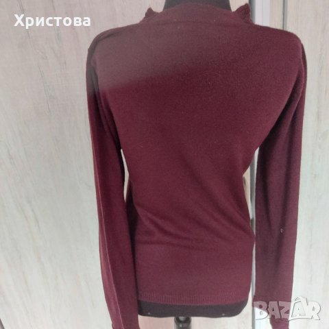 Пуловер/блуза плетиво бордо - 10,00лв., снимка 6 - Блузи с дълъг ръкав и пуловери - 31555091