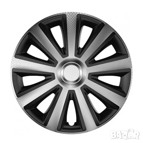 Тасове за джанти 14'' Versaco Carbon Aviator - сребрист/черен