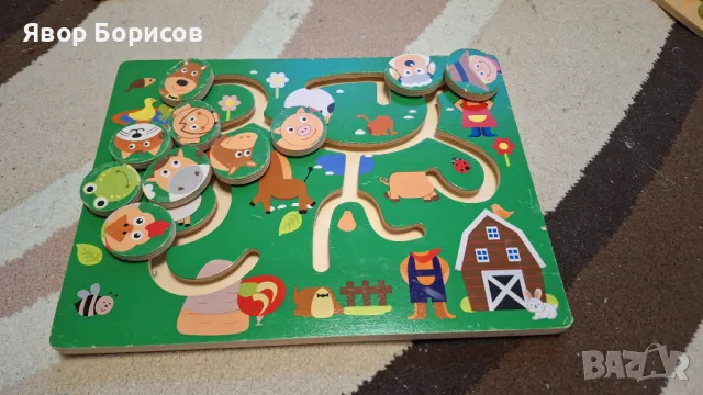 Комплект дървени играчки, часовник, книжка, снимка 7 - Други - 47562379