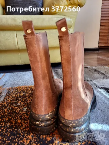 Оригинални велурени боти Baldinini , снимка 3 - Дамски боти - 47268699