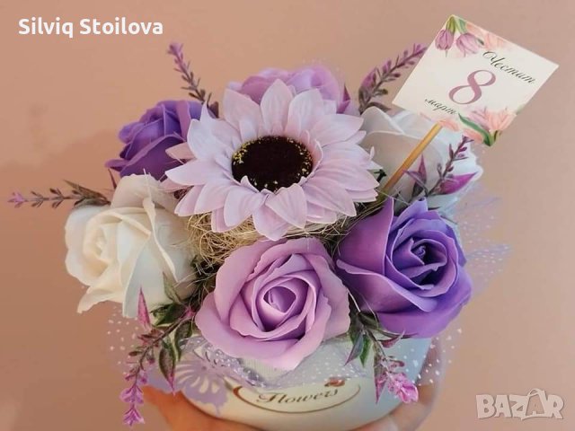 Букети със сапунени цветя, снимка 7 - Подаръци за жени - 40596708
