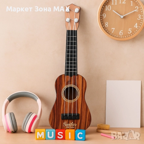 Детска механична китара – Реалистичен дизайн за музикални игри, снимка 4 - Други - 52940926