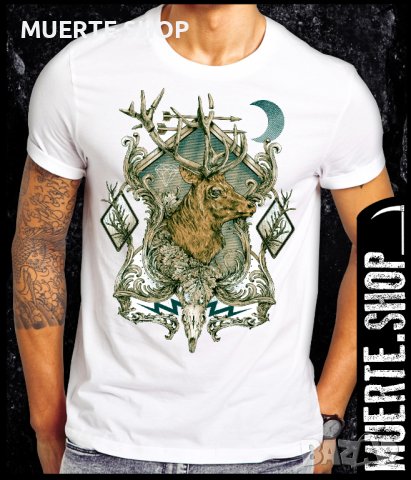 Тениска с щампа DEER PORTRAIT, снимка 1