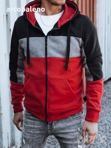 Мъжки суичър с цип, 3цвята , снимка 5 - Суичъри - 47400560