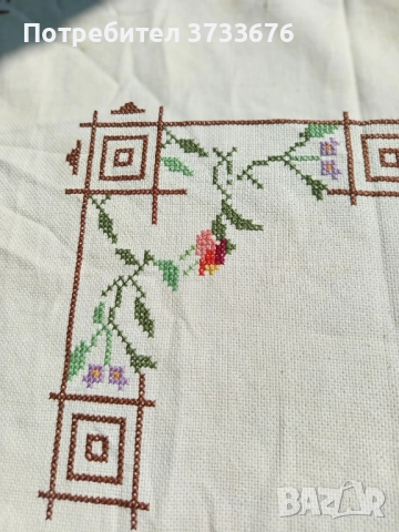 Уникална везана ленена покривка. 12 цвята!!, снимка 4 - Други стоки за дома - 51544265