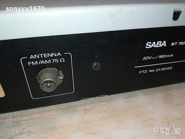 saba mt 780 tuner 20v-germany 0906221150, снимка 14 - Ресийвъри, усилватели, смесителни пултове - 37029659