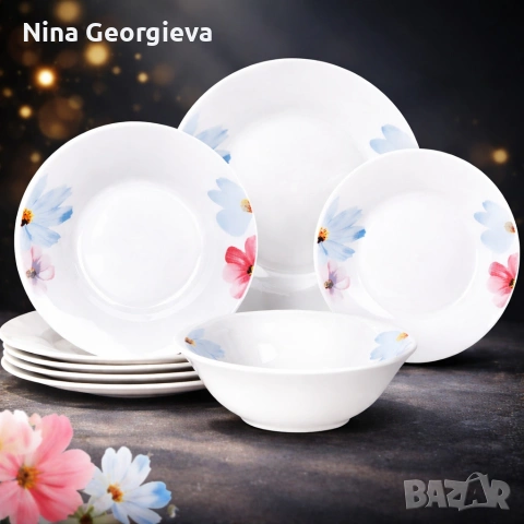 Комплект чинии 24 части - Свежест и стил за всяка трапеза, снимка 5 - Прибори за хранене, готвене и сервиране - 53269612