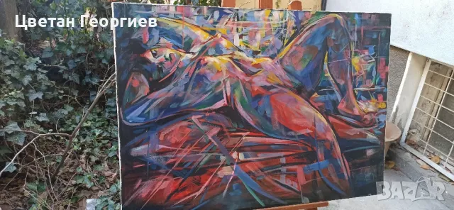 картина с маслени бои без рамка, снимка 3 - Икони - 48800781