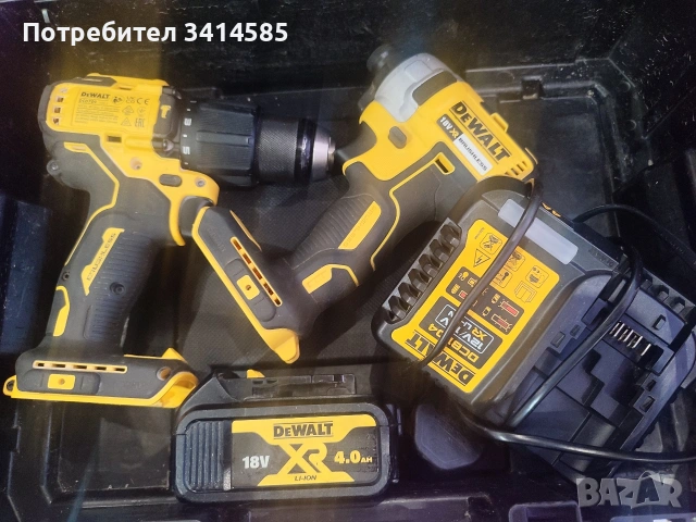 DeWALT DCD709, DCF787, батерия 4ah, зарядно и куфар