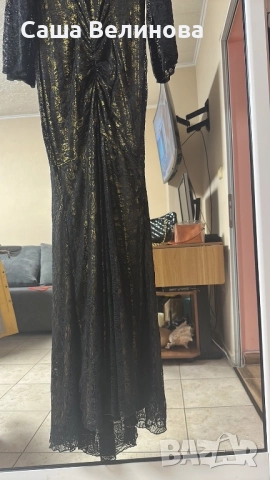 Официална дълга черна рокля, снимка 2 - Рокли - 52003039