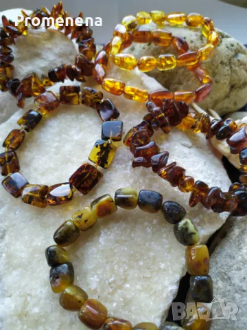 Ръчно изработени гривни от естествен Балтийски Кехлибар