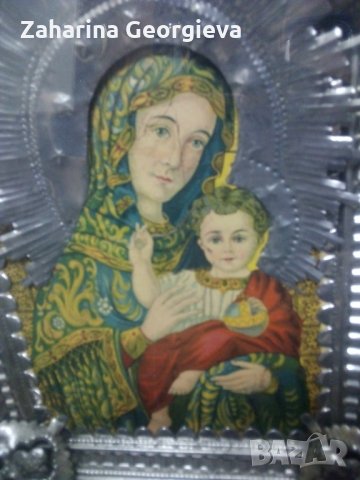 Икона на Дева Мария с Младенеца , снимка 3 - Икони - 30443618