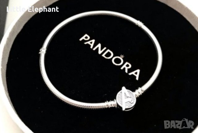 Сребърна гривна Пандора,змийска плетка,Марвел,"Отмъстителите",19 см/нова