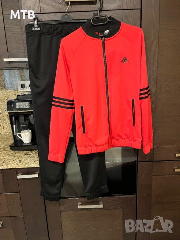Adidas Дамски екип анцуг  - М Розово и Черно, снимка 2 - Спортни екипи - 44269353