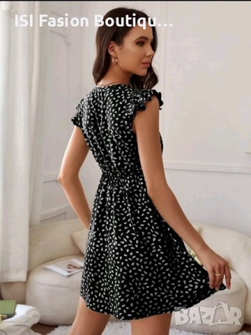 Къса Рокля - далматин принт, снимка 3 - Рокли - 38221030