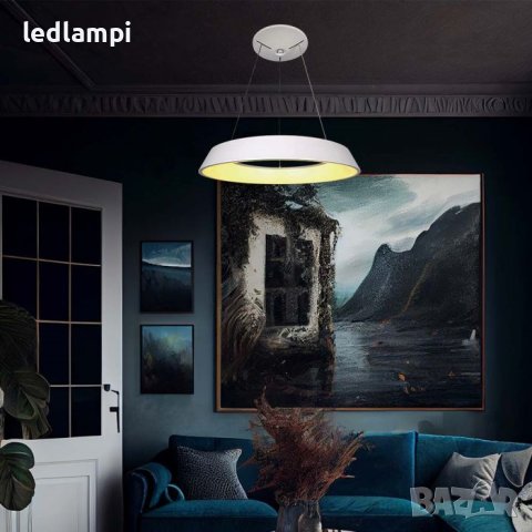 LED Полилей 48W Бял Димиране , снимка 6 - Полилеи - 40748281