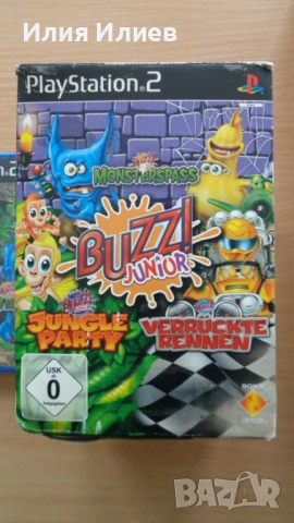PlayStation 2 Buzz Junior : Jungle Party / Monsterspass / Verrücktes Rennen [ + 4 Buzzer] , снимка 2 - Аксесоари - 53292578