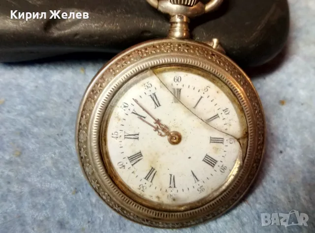 Стар СРЕБЪРЕН ДЖОБЕН ЧАСОВНИК СРЕБРО 800 СТИЛНО ОРНАМЕНТИРАН ФУНКЦИОНИРАЩ 48857, снимка 9 - Антикварни и старинни предмети - 48006366
